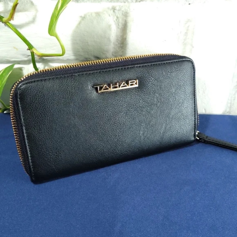 Tahari Wristlet with Leopard Interior